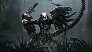 Fondo de Pantalla Animado Alien Predator y Humano de Alien VS Predator ? en Movimiento
