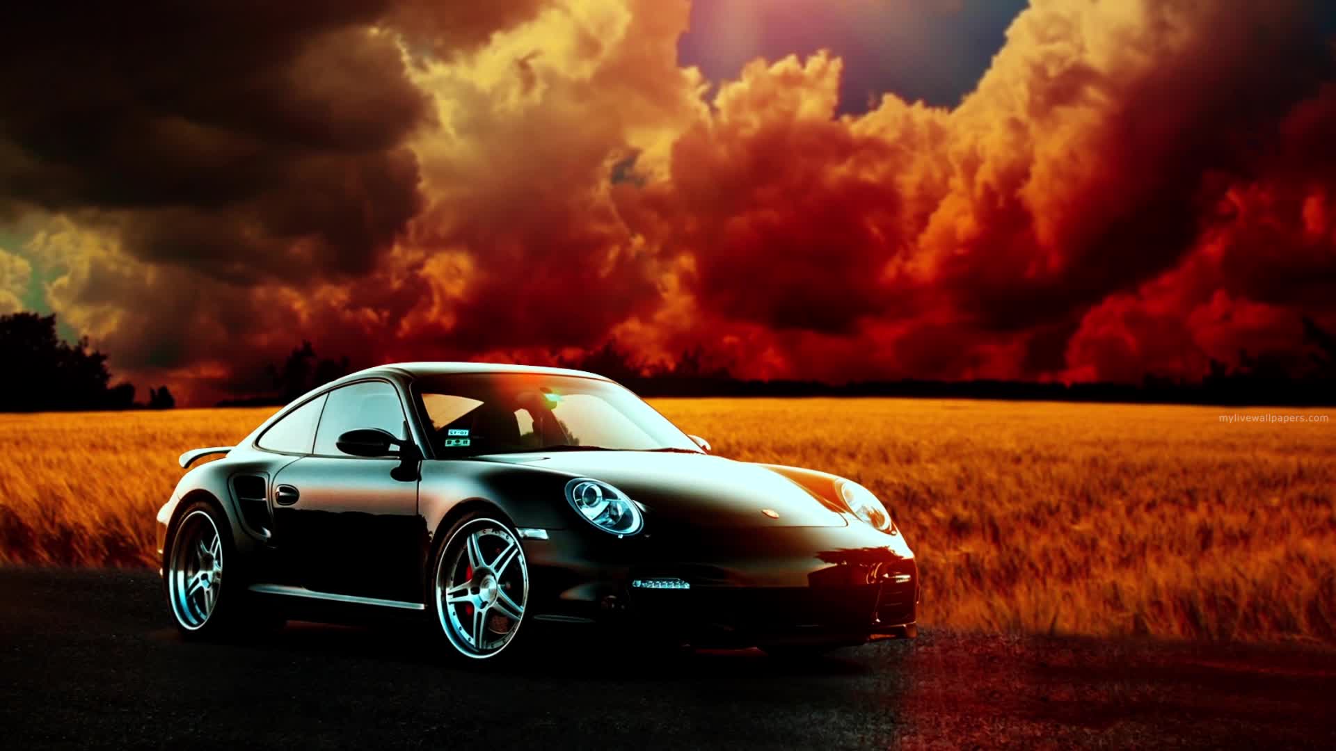 PC Sunset Porsche Live Wallpaper