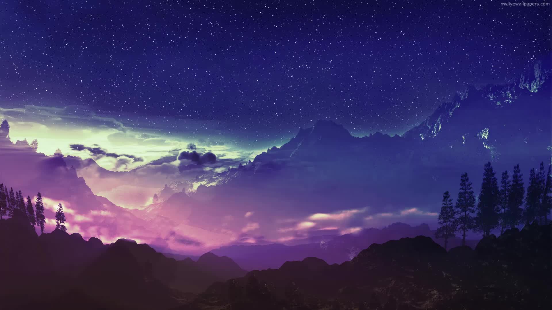 PC Stars Pastel Night Live Wallpaper
