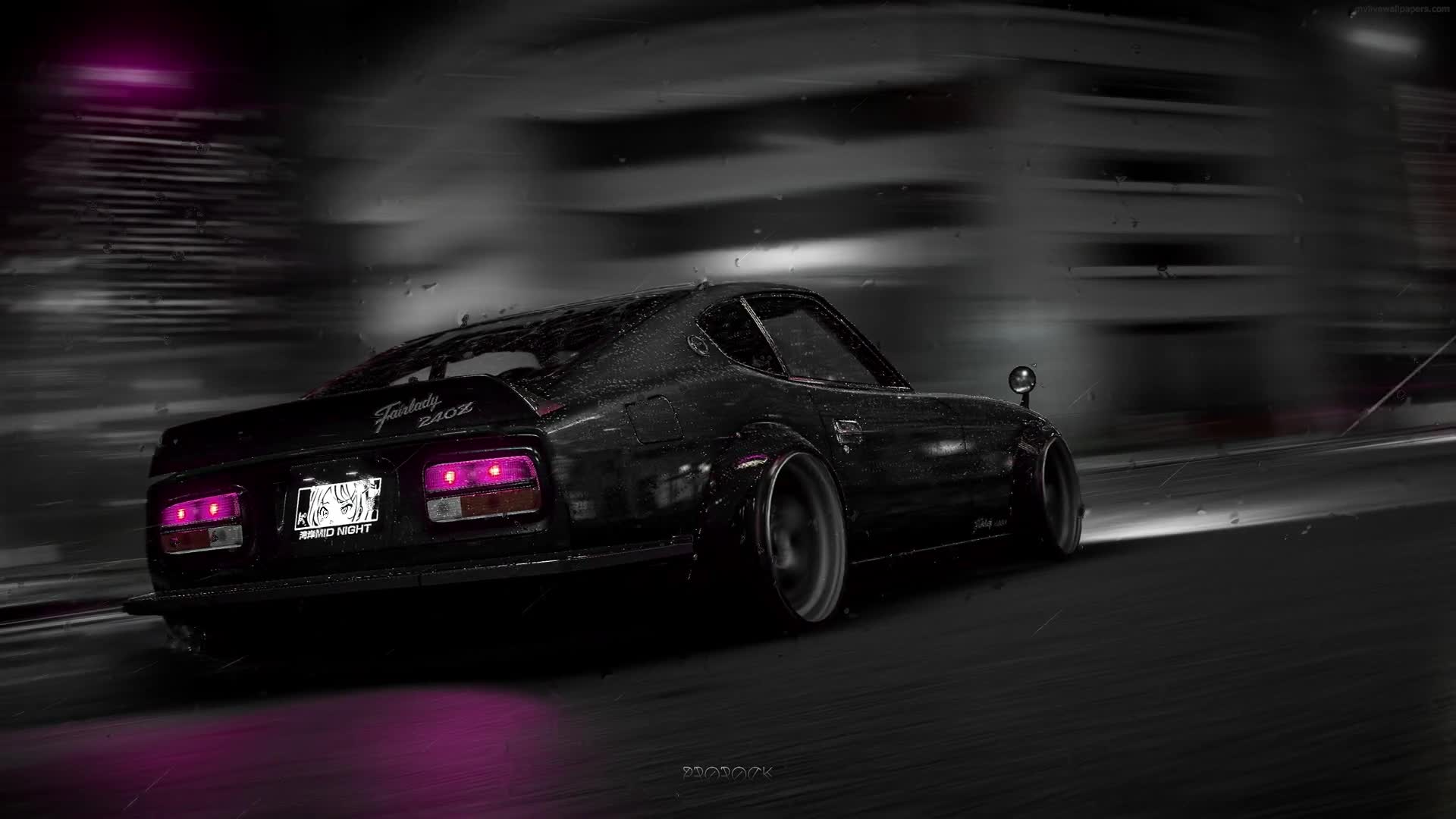 Fondo de Pantalla Animado Nissan Fairlady 240Z de Coches ⚡ en Movimiento