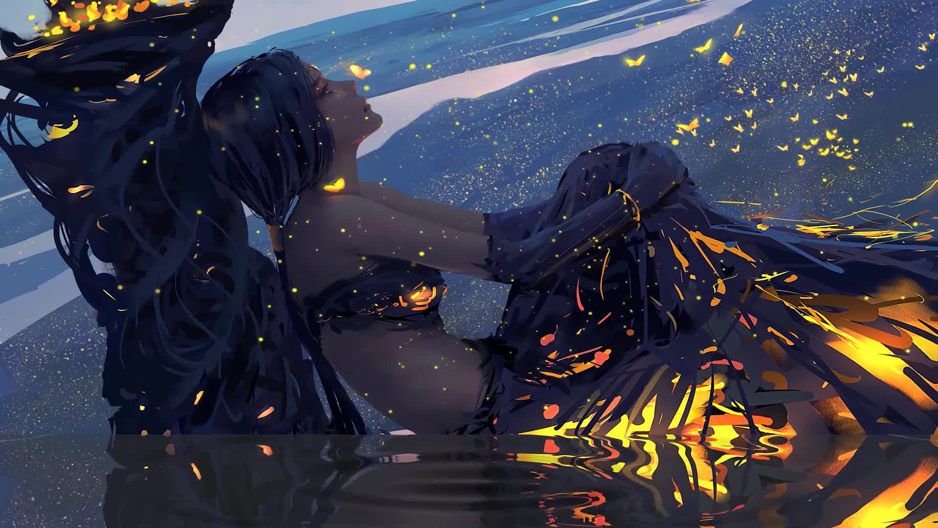 PC Princess Fireflies Live Wallpaper