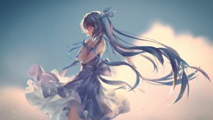 Fondo de Pantalla Animado Rezando de Hatsune Miku ? en Movimiento