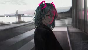 Fondo de Pantalla Animado Coletas y Lluvia de Aesthetic ?️ en Movimiento