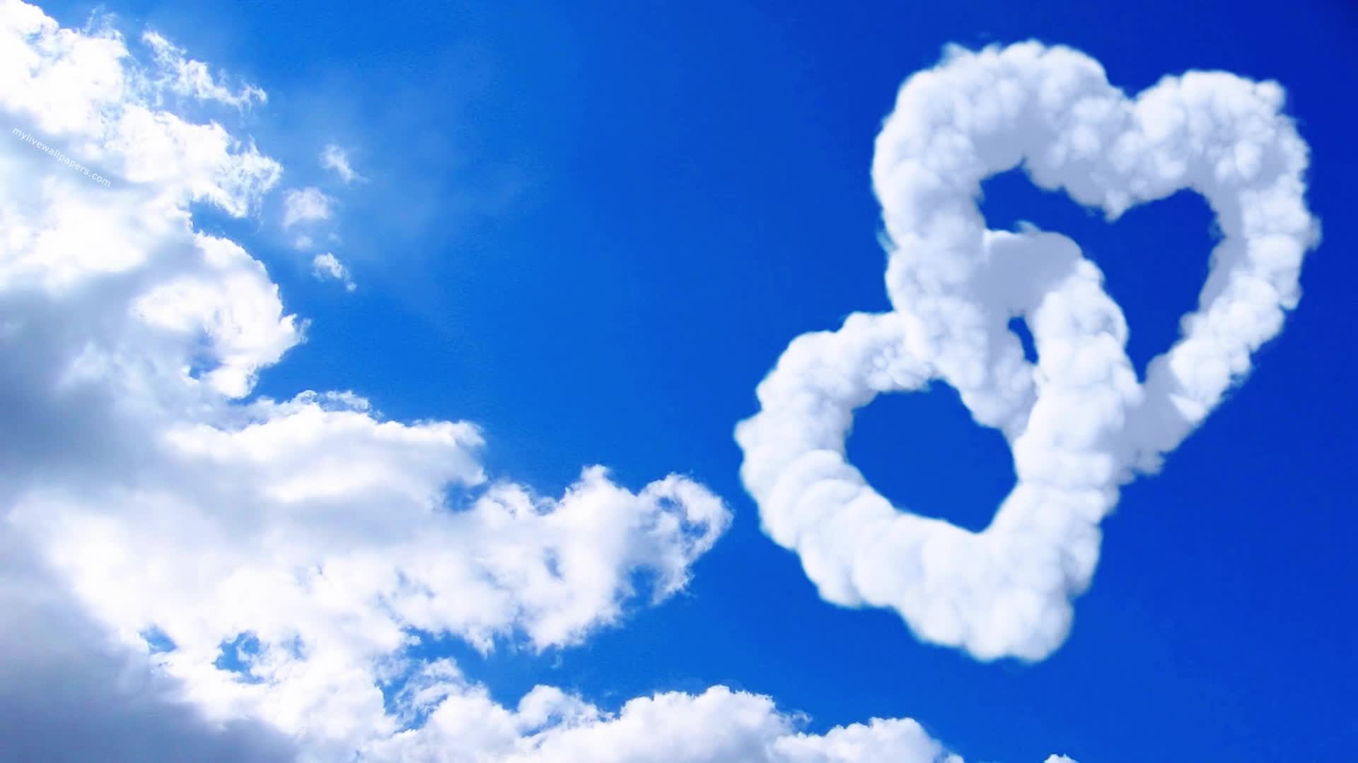 PC Cloud Hearts Live Wallpaper