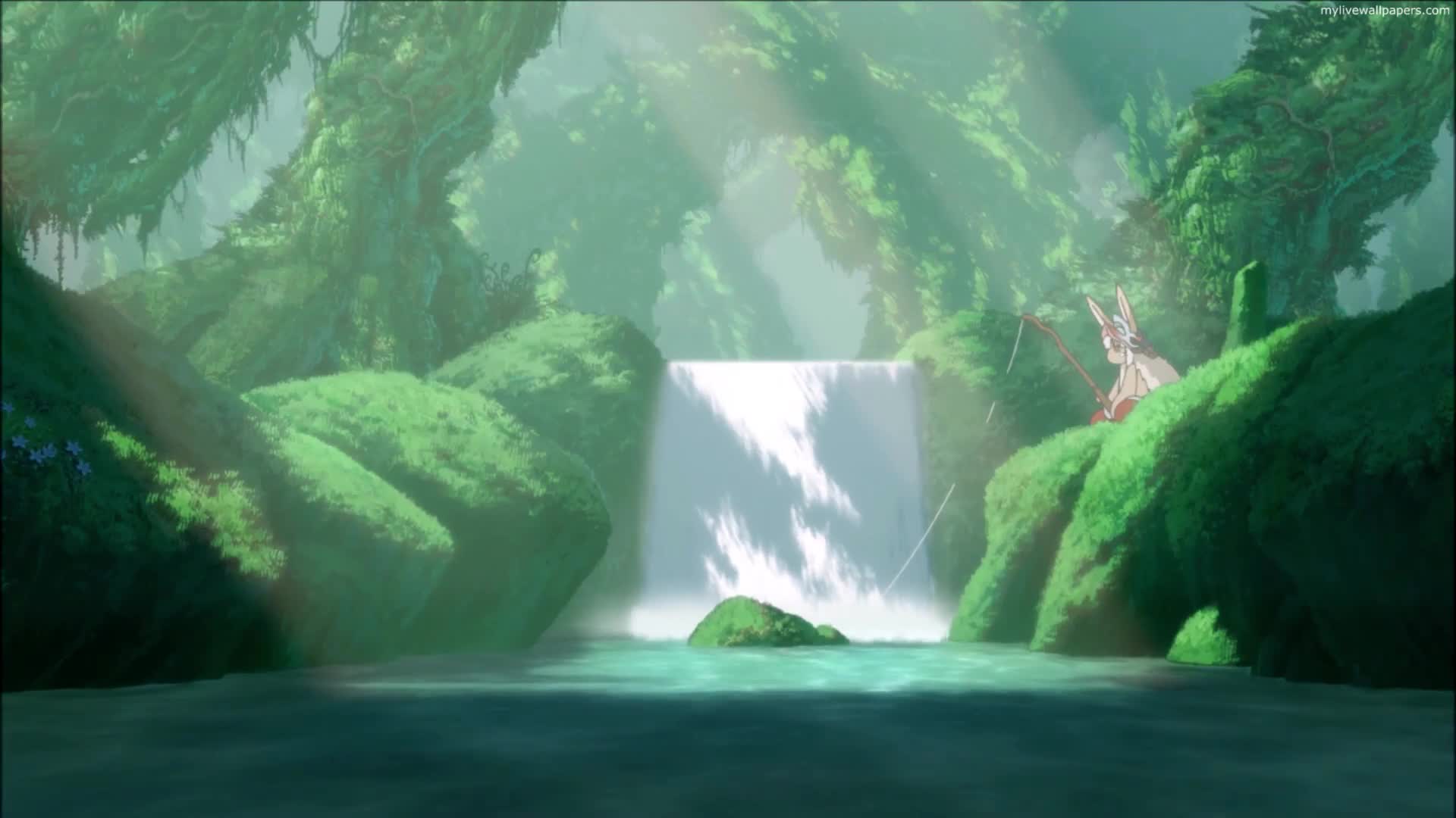 PC Waterfall Fishing Live Wallpaper