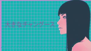 Fondo de Pantalla Animado Cuadrados y Chica Aesthetic? en Movimiento