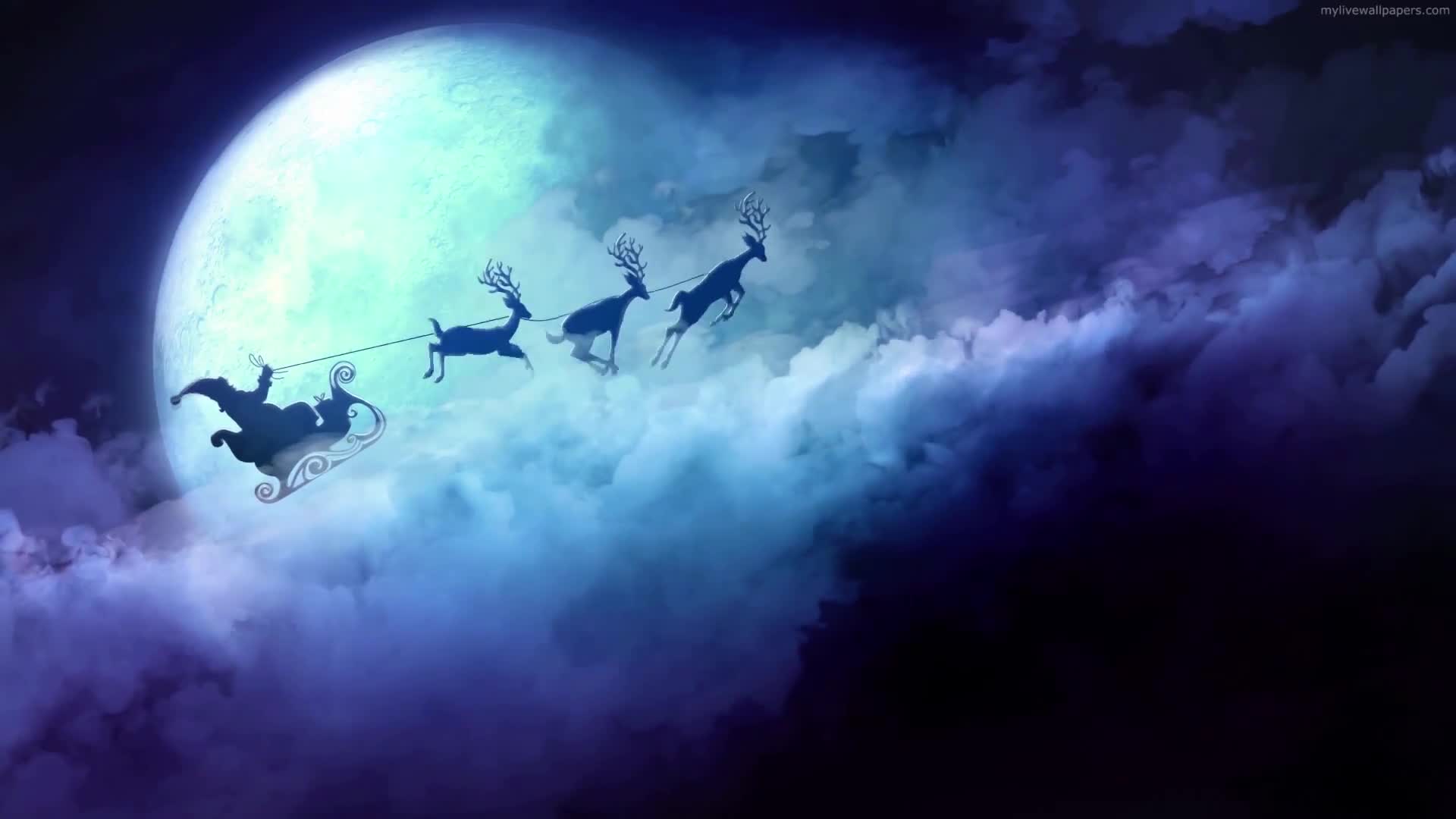 PC Santa Clouds Live Wallpaper