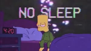 Fondo de Pantalla Animado Bart No Duerme de Aesthetic ? en Movimiento