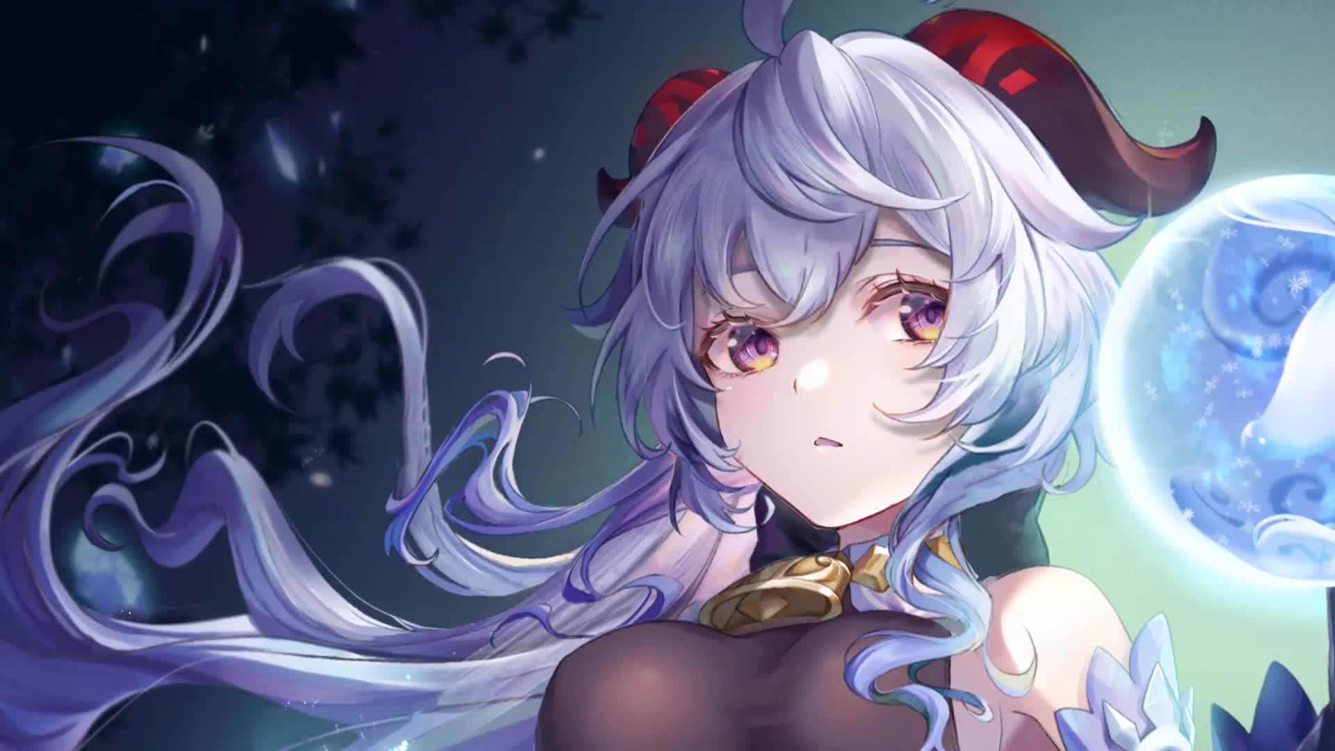 Fondo de Pantalla Animado Ganyu de Genshin Impact ❄️ en Movimiento