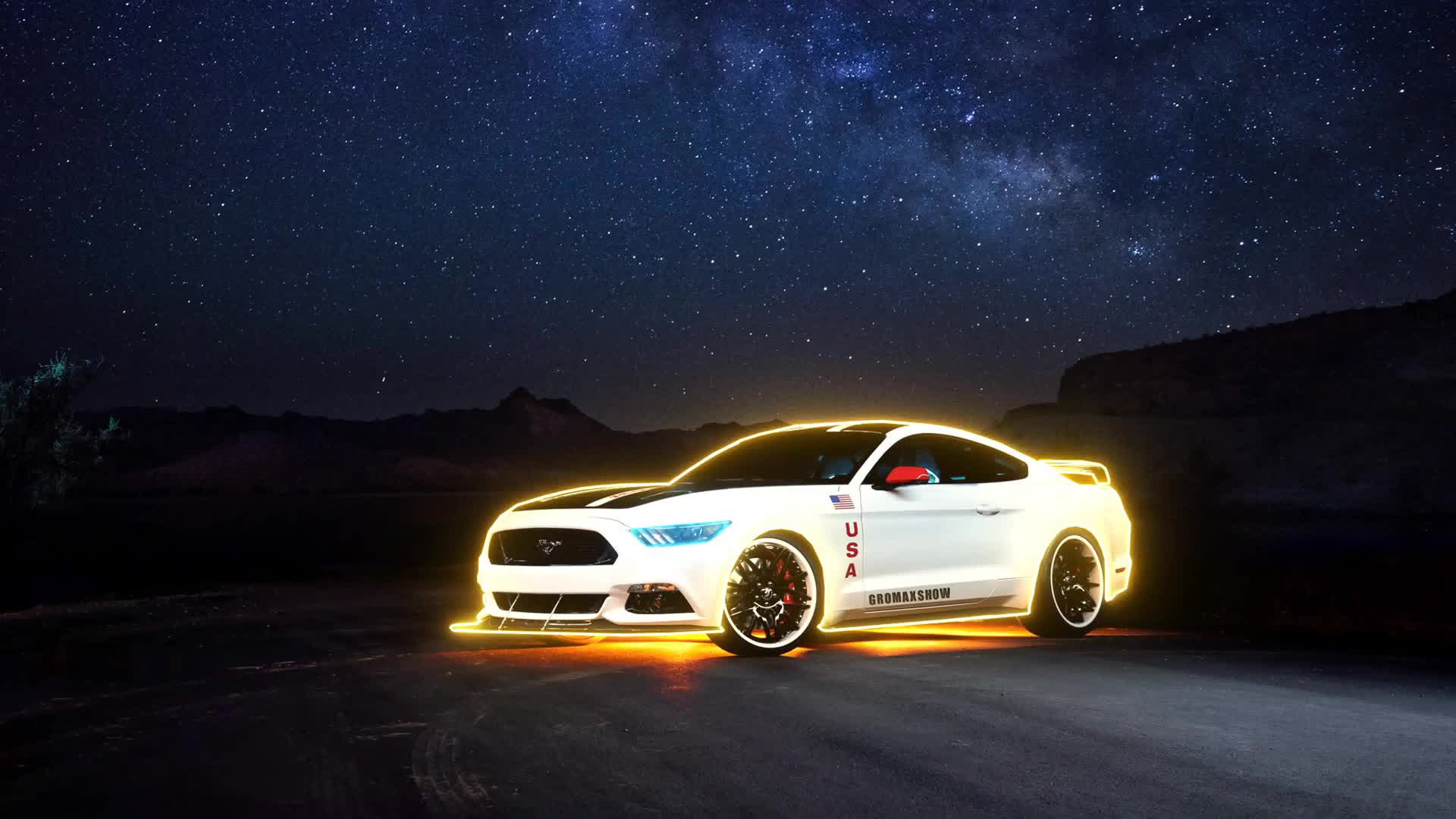 Fondo de Pantalla Animado Ford Mustang de Coches ⭐️ en Movimiento