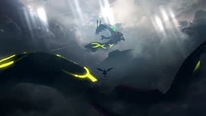 Fondo de Pantalla Animado Rayquaza de Pokémon ? en Movimiento