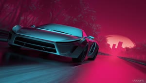 Fondo de Pantalla Animado Paisaje de Palmeras de Coches? en Movimiento