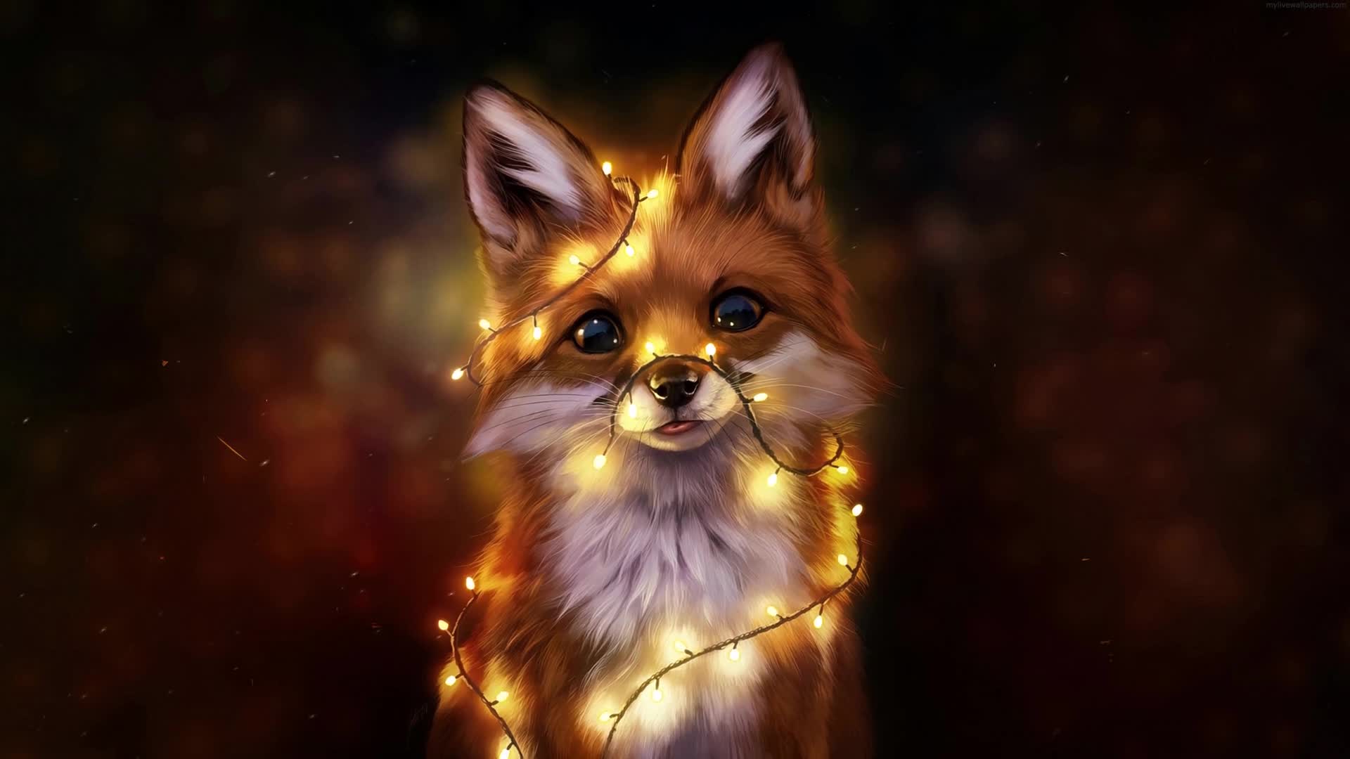 Cool Cute fox in Garland HD