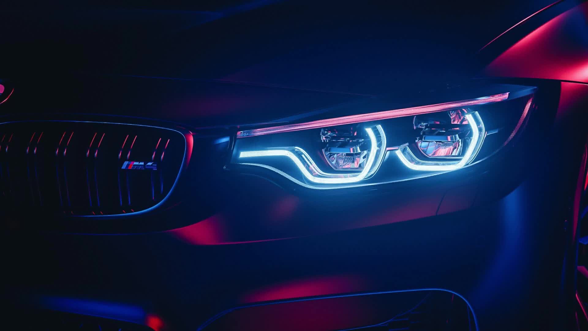 Cool BMW M4 Headlight 1080p