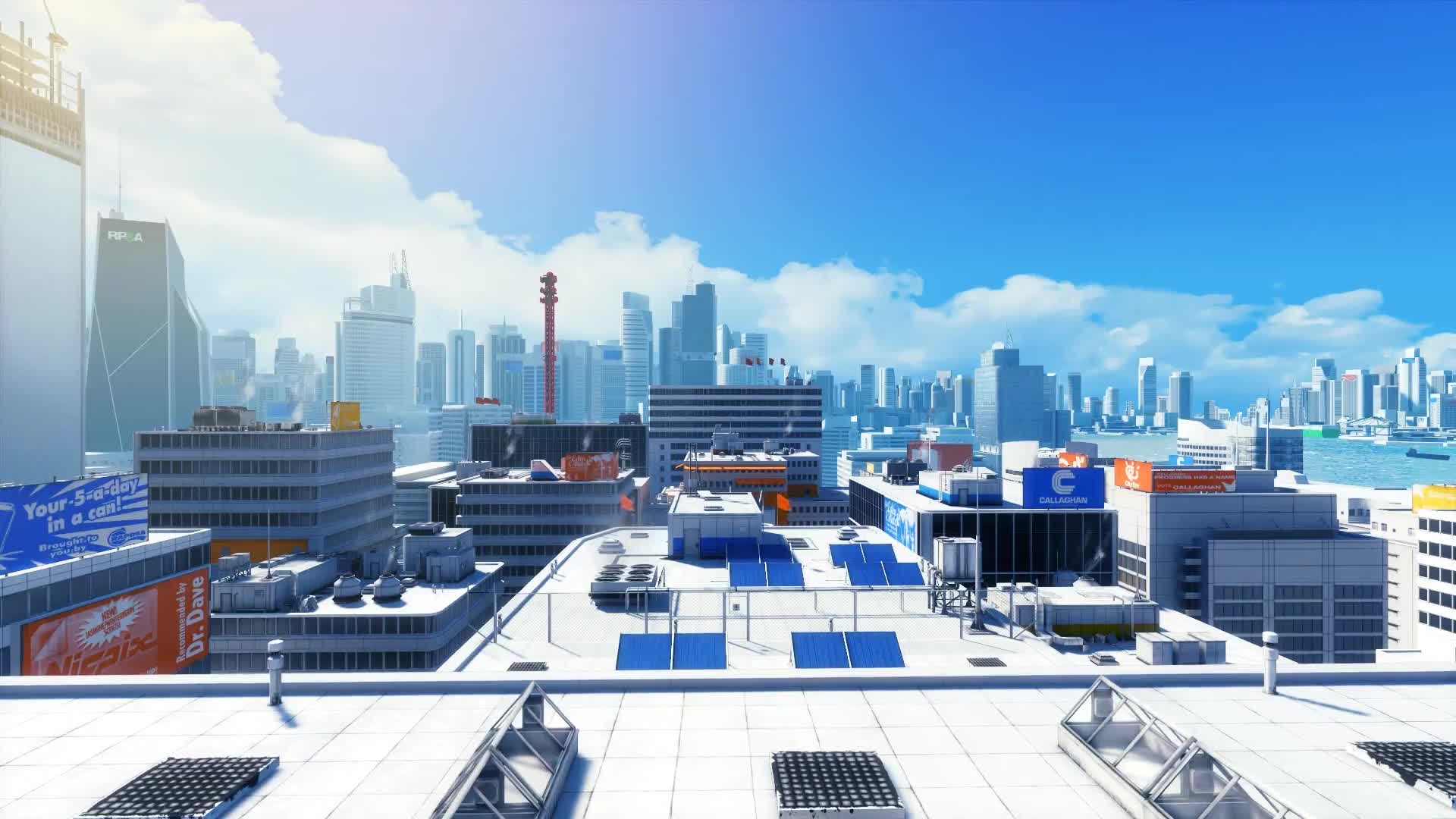 Mirrors Edge DreamScene Live Wallpaper City View 1 1080p