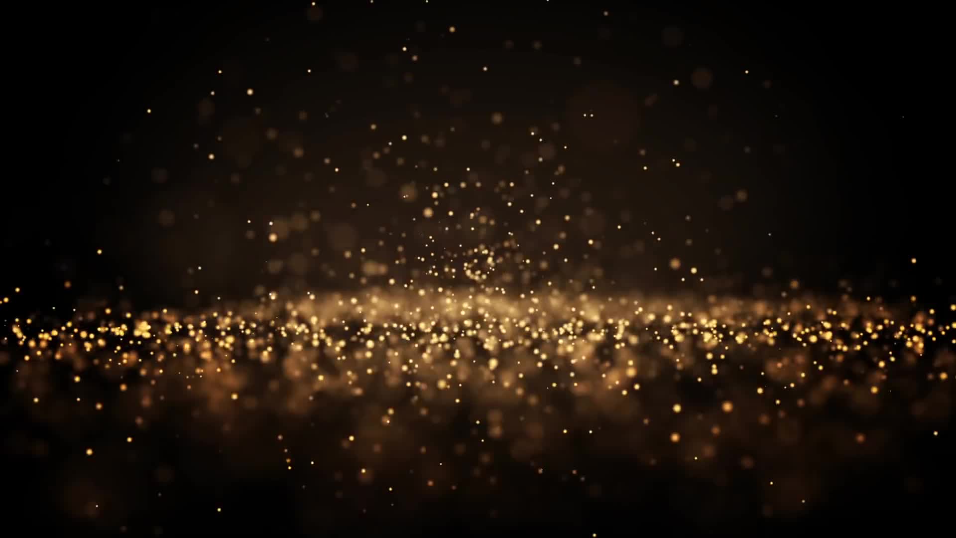 Golden Glittery Particles Dust Abstract Particle Animation Background Stock Footage