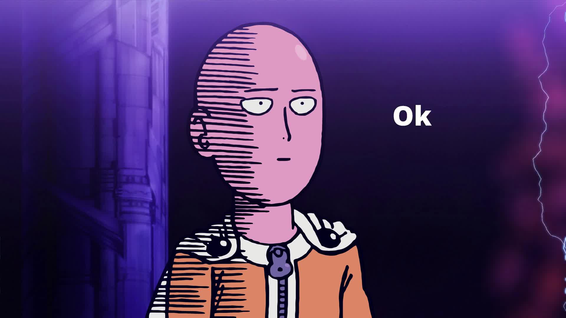 Live Wallpaper Saitama ok face One Punch Man