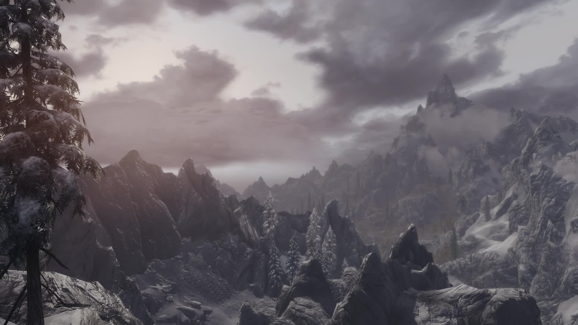 Wintry Peaks Skyrim SE Live Wallpaper HD