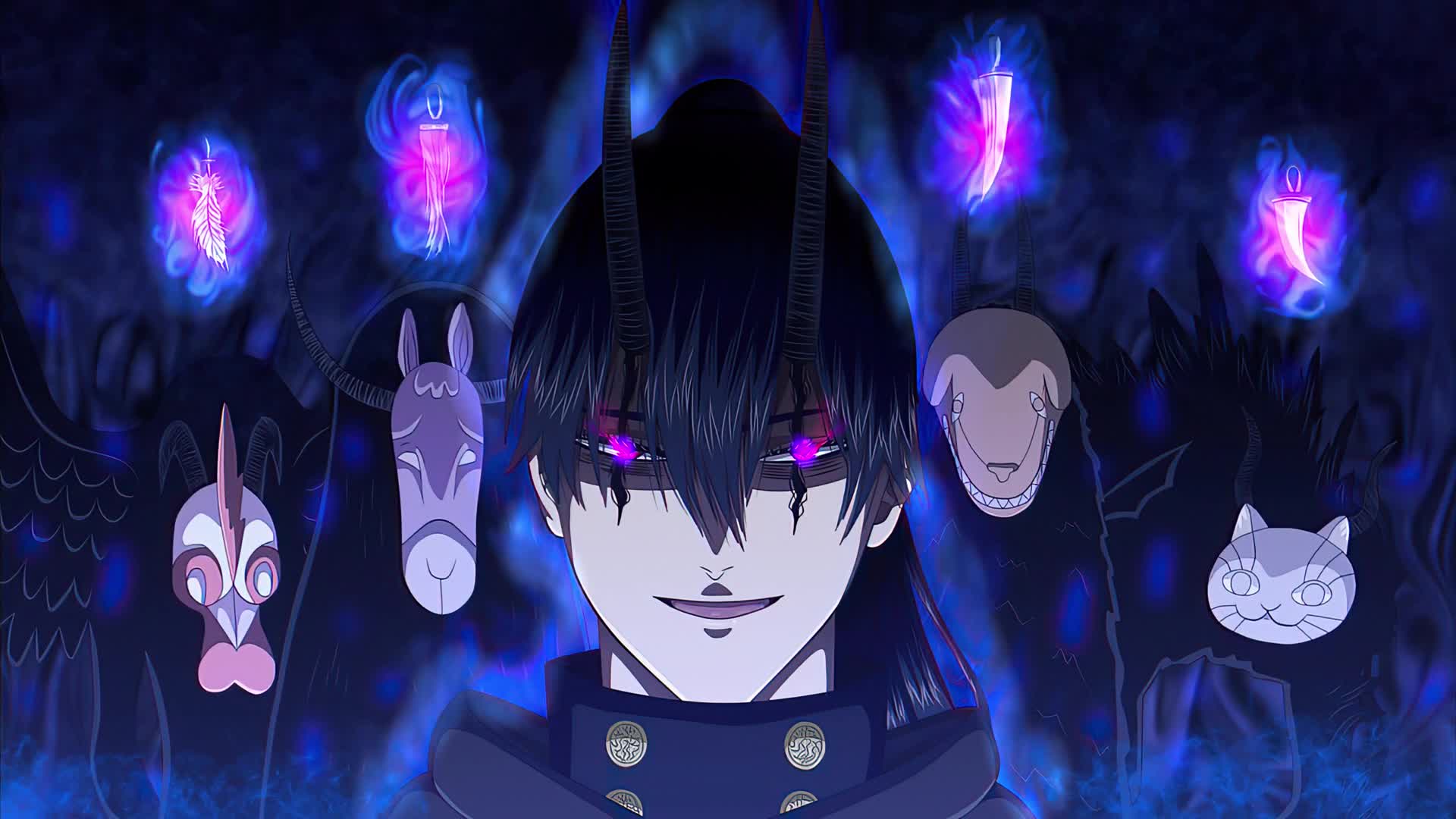 Live wallpaper HD Nacht Faust Black Clover