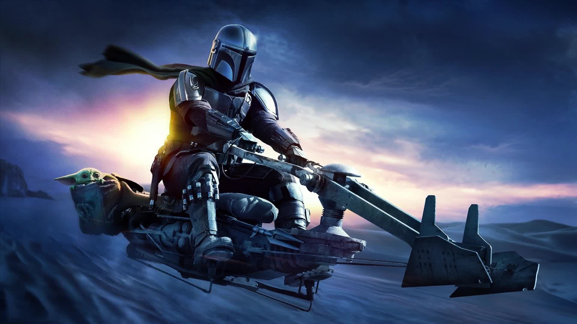 Live Wallpaper HD The Mandalorian speeder bike