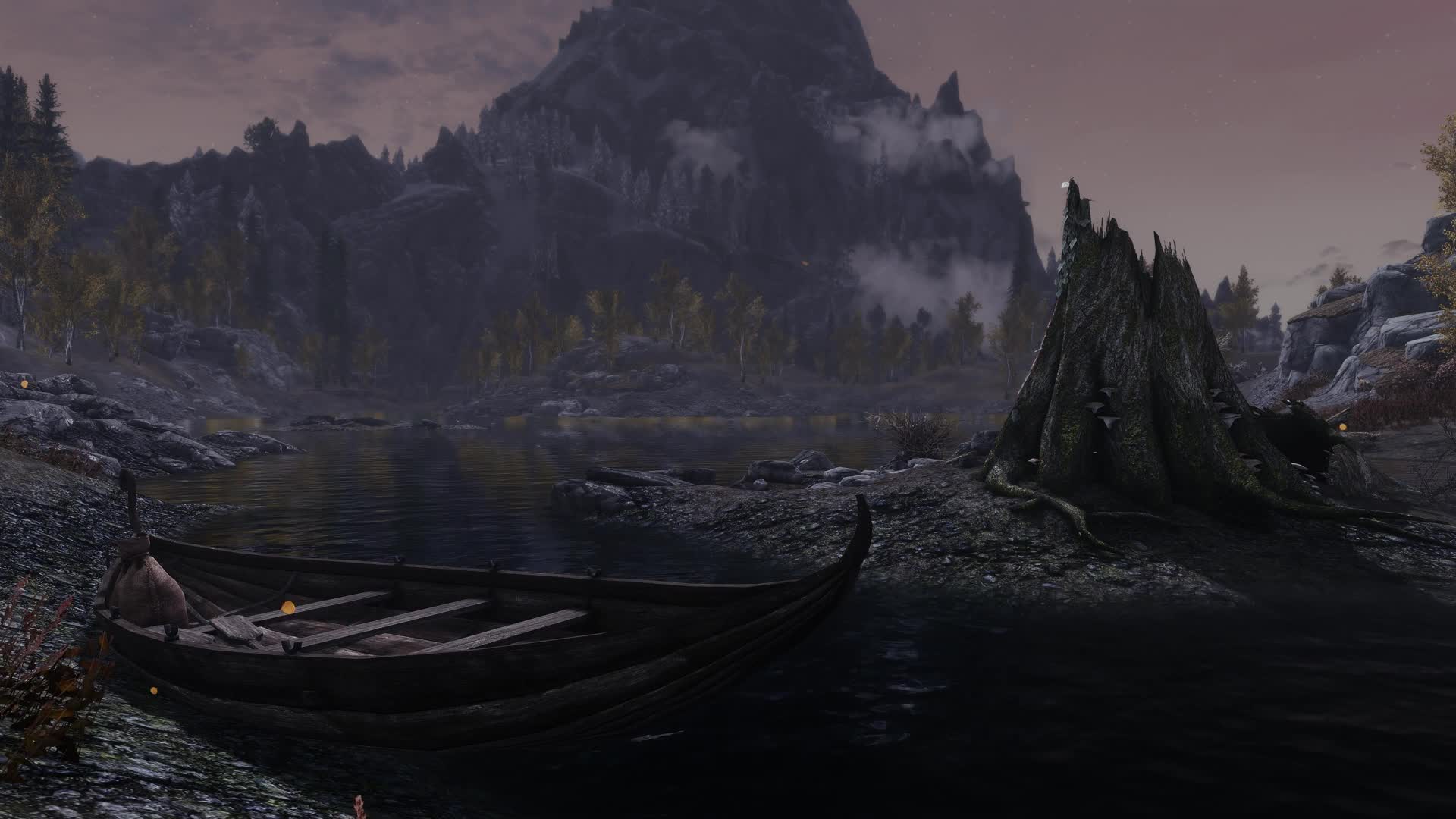 Shoreside at Dusk Skyrim SE Live Wallpaper HD