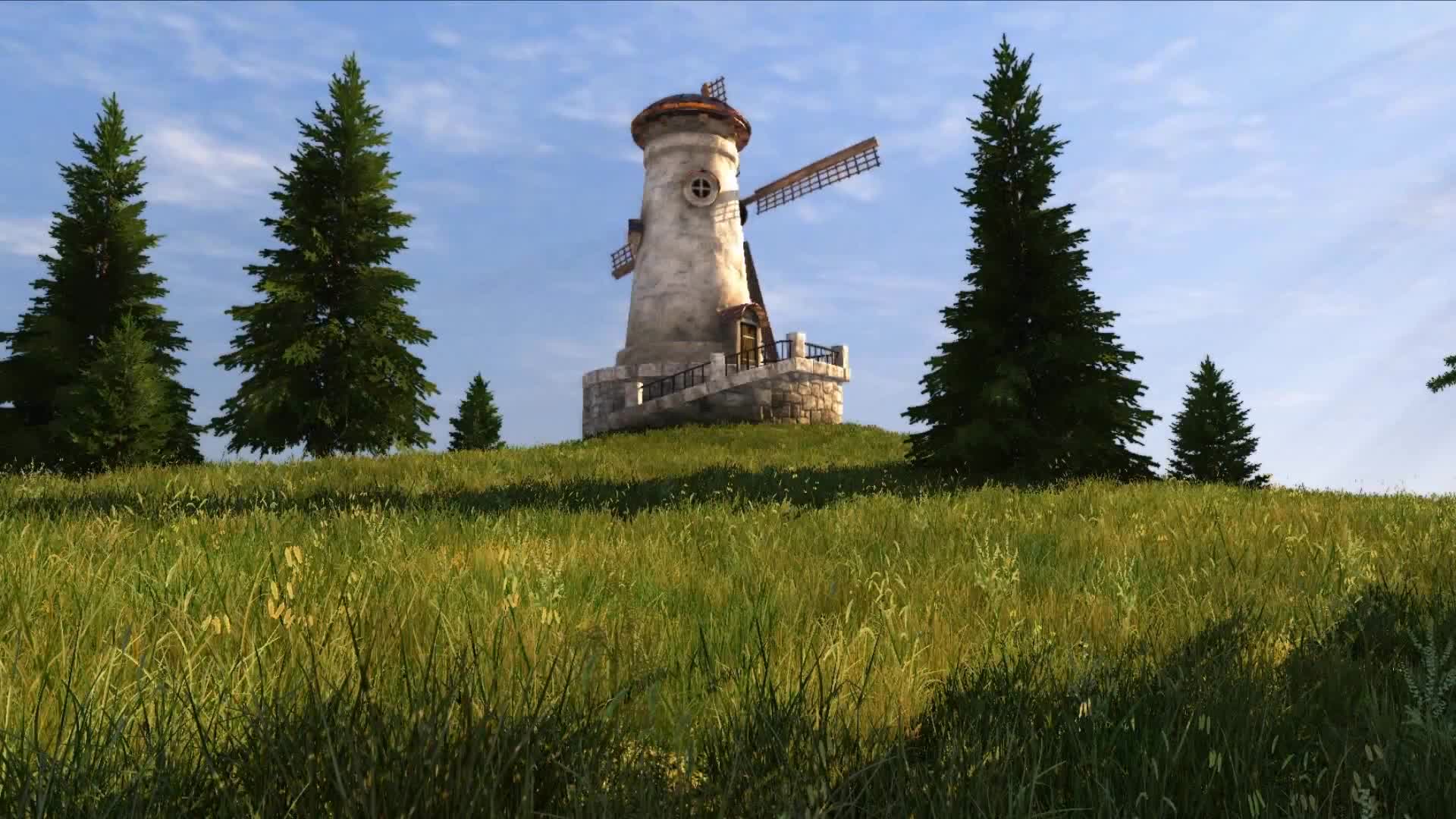 Heaven Windmill Daytime 1080p