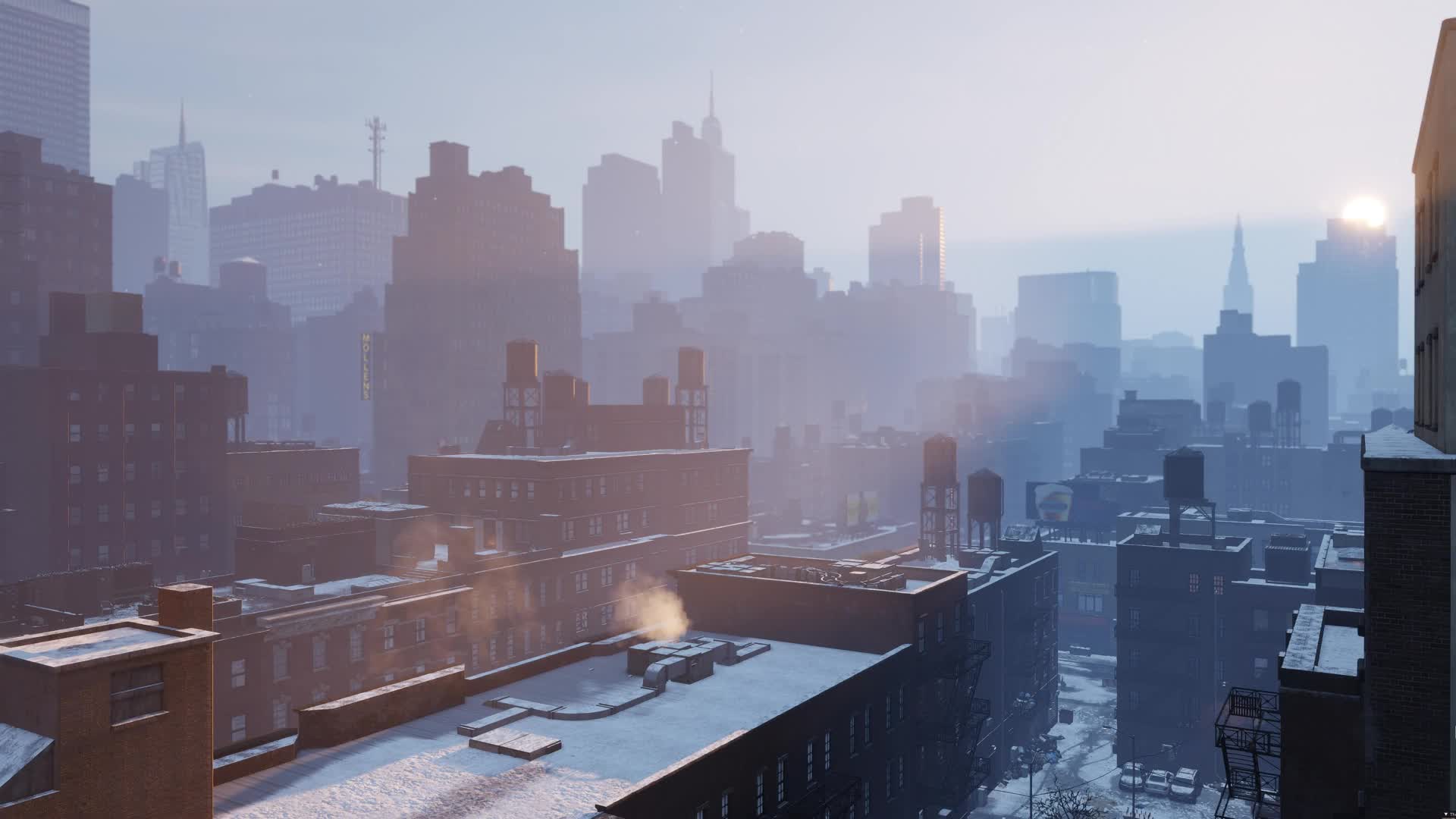 NYC Winter Cityscape The Division Live Wallpaper HD