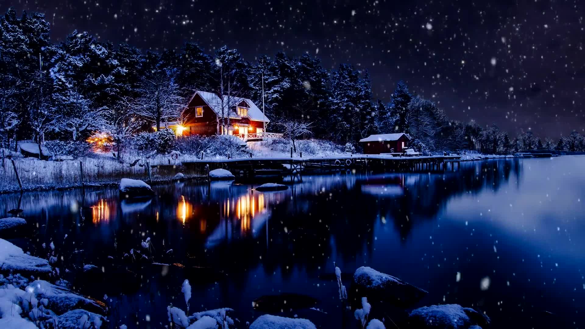 PC Cabin Snow Live Wallpaper