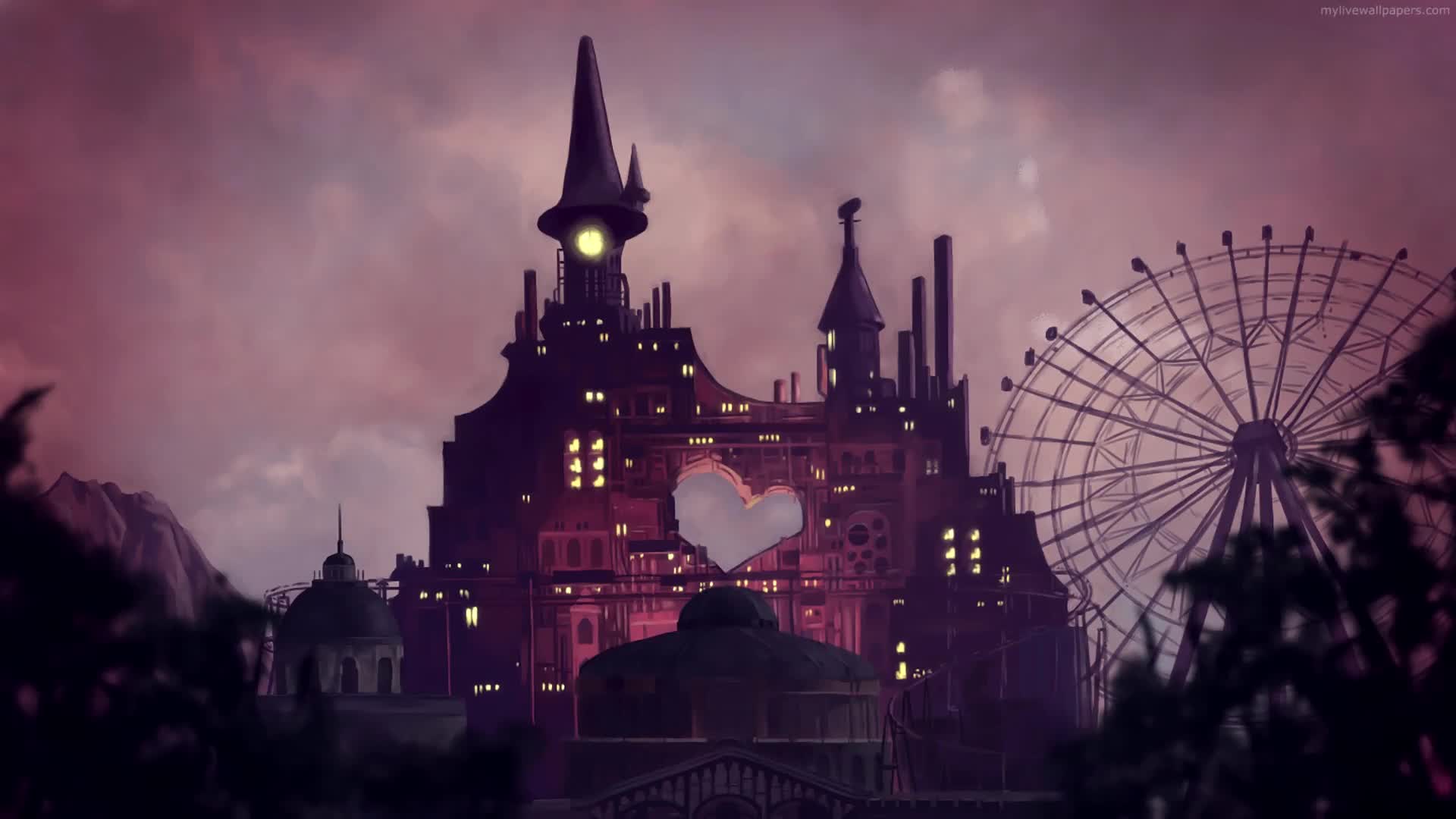 PC Fireworks Castle Live Wallpaper