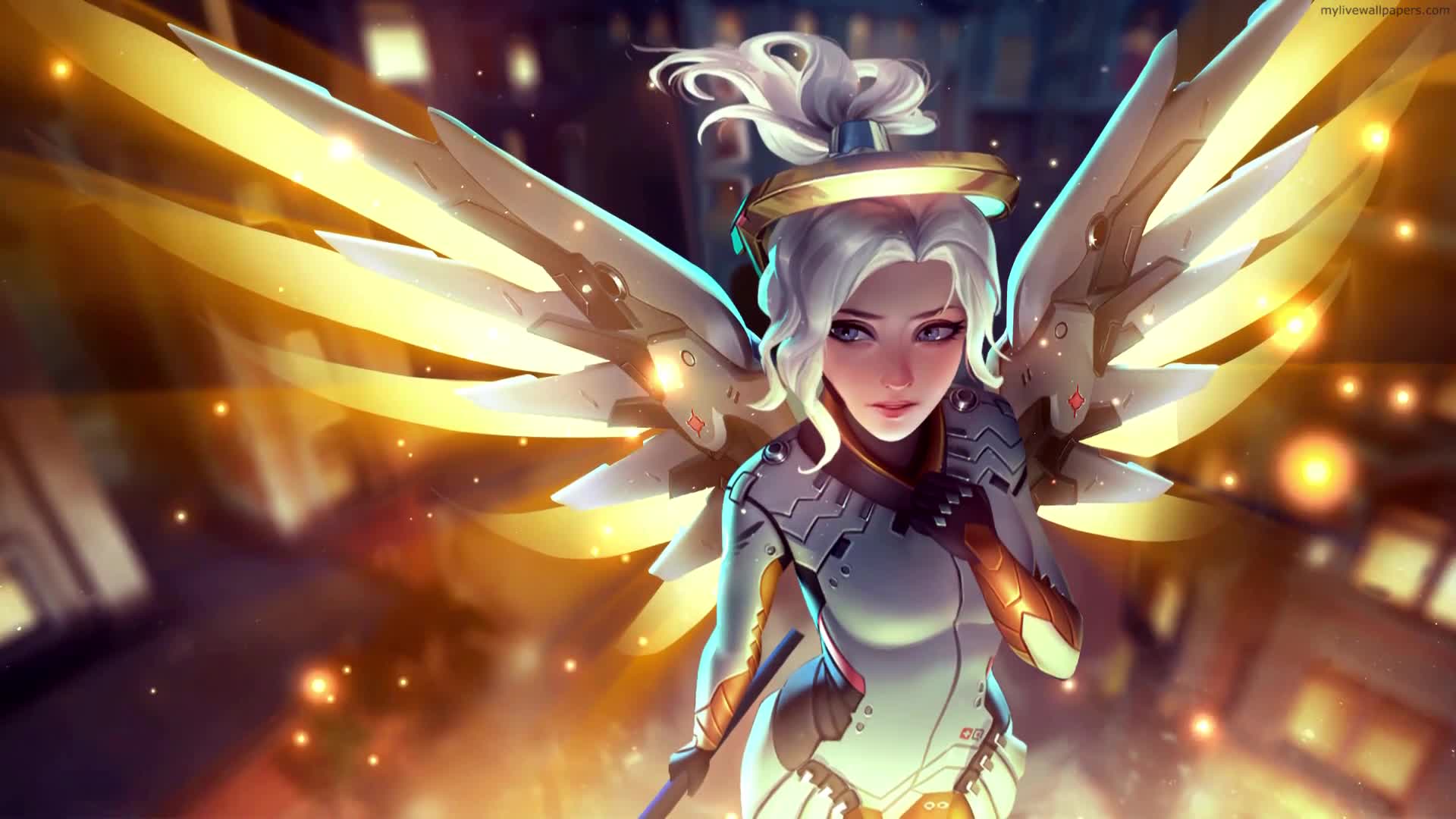 PC Mercy Glitter Overwatch Live Wallpaper