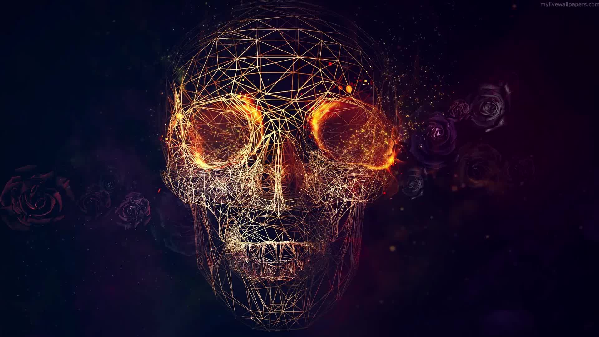 PC Ember Skull Live Wallpaper