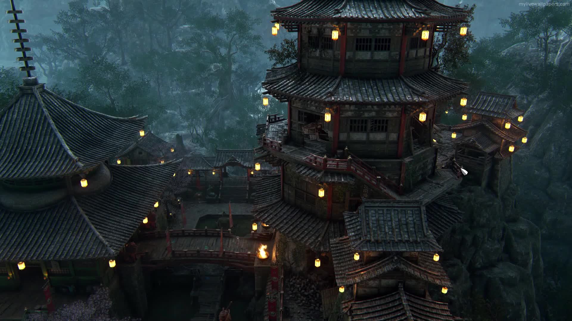 PC Evening Temple Live Wallpaper