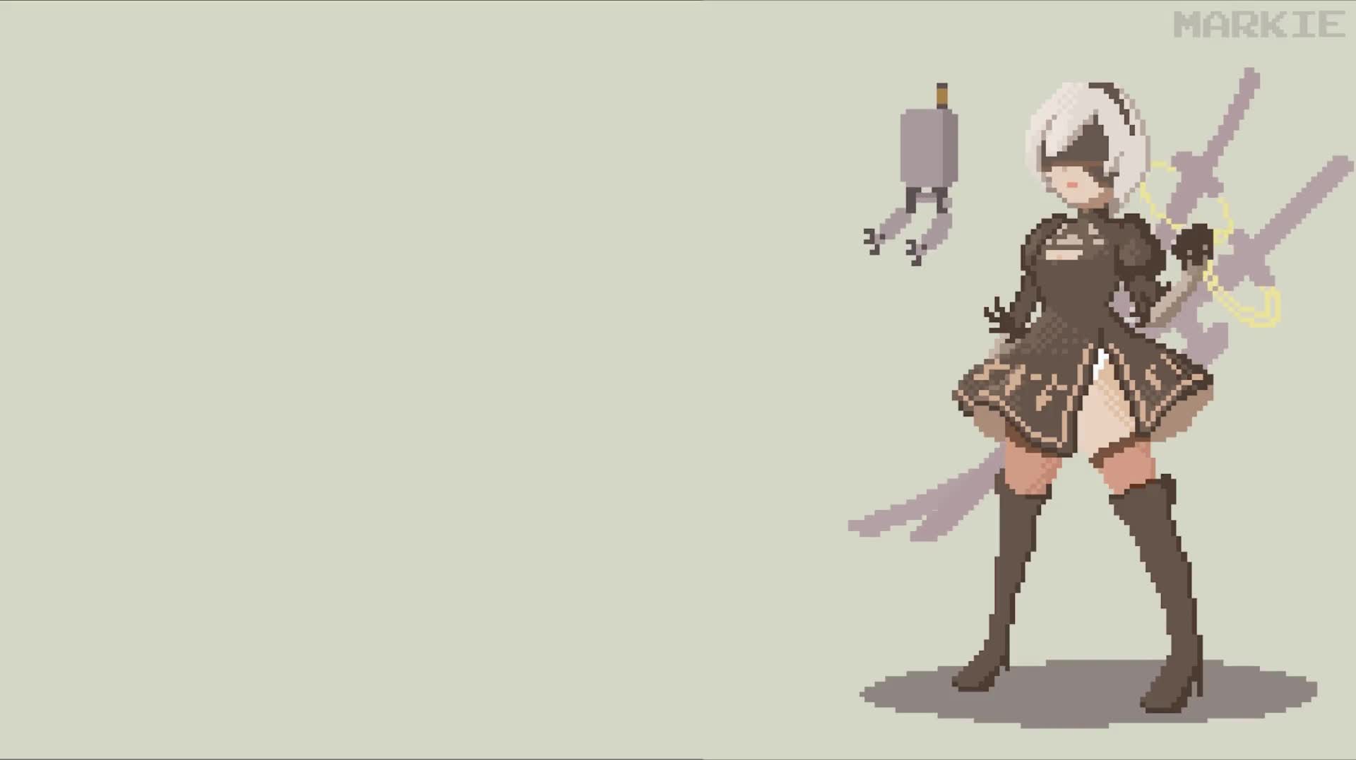 PC Nier Automata Pixel FIXED Live Wallpaper