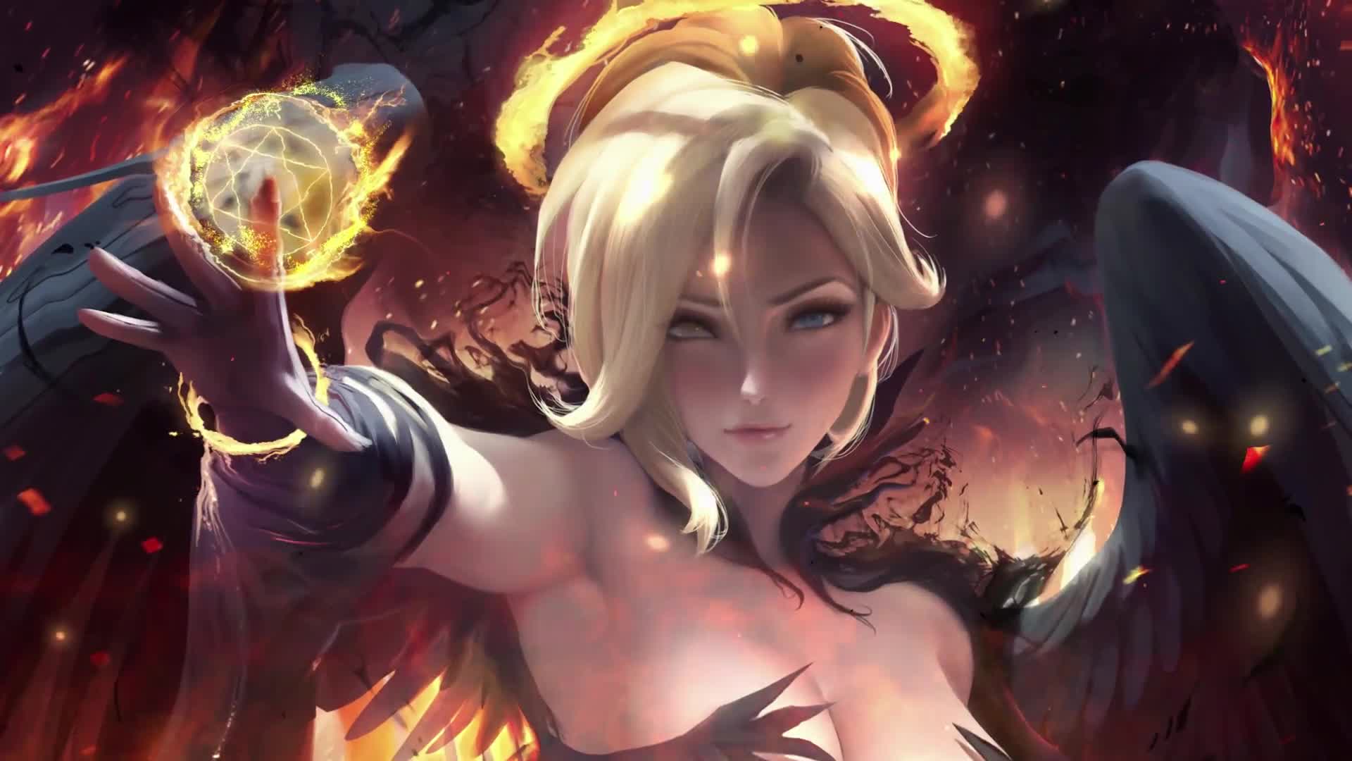 PC Halloween Angel Mercy Live Wallpaper