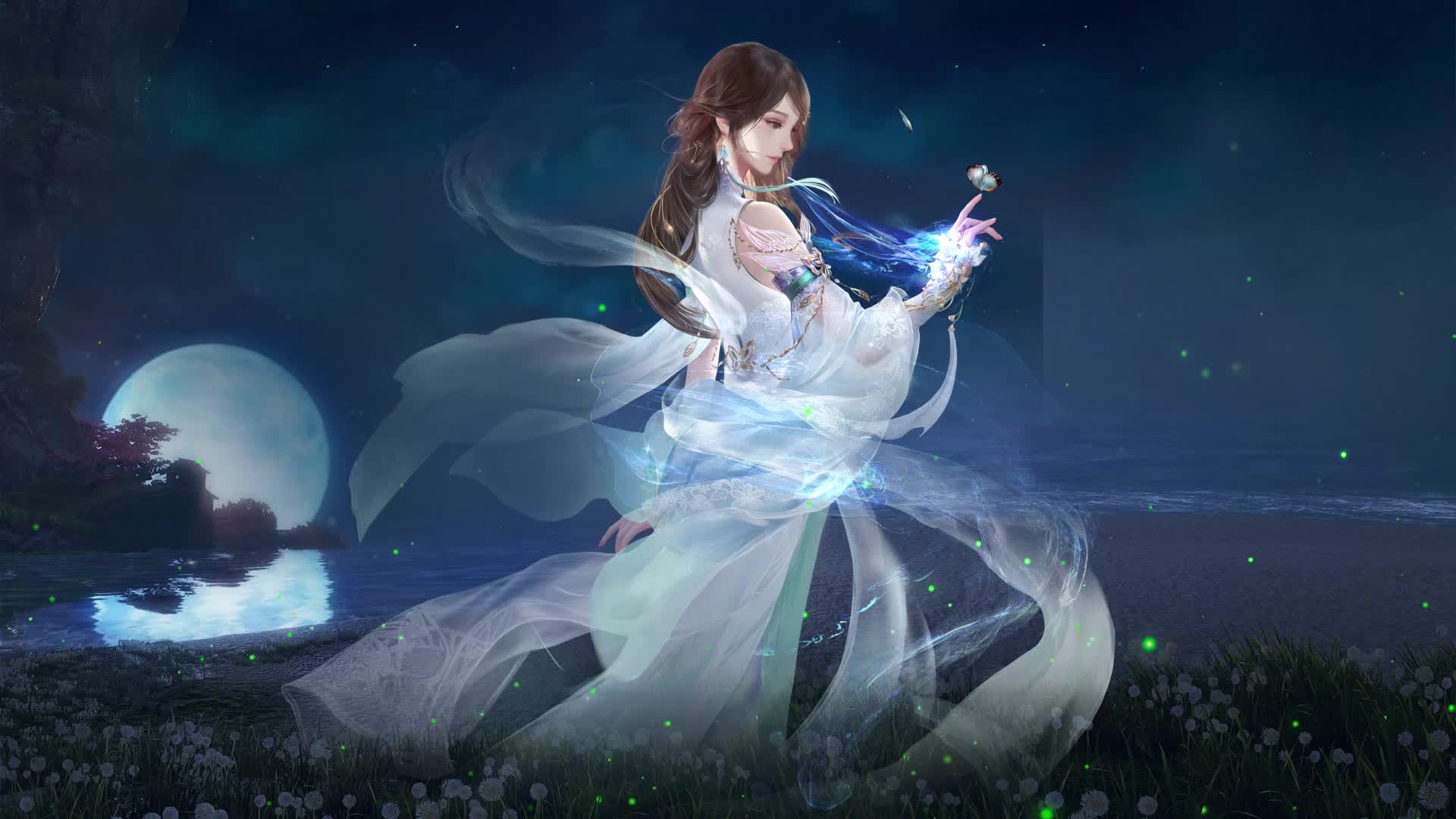 PC Night Butterflies Live Wallpaper