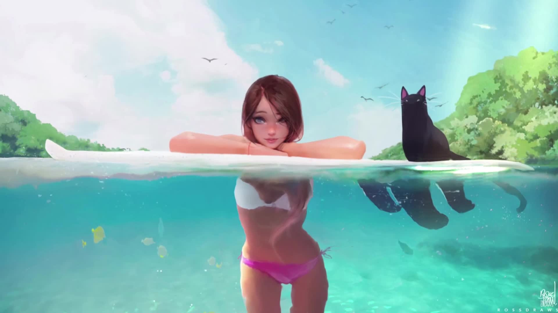 PC Surf Girl Live Wallpaper