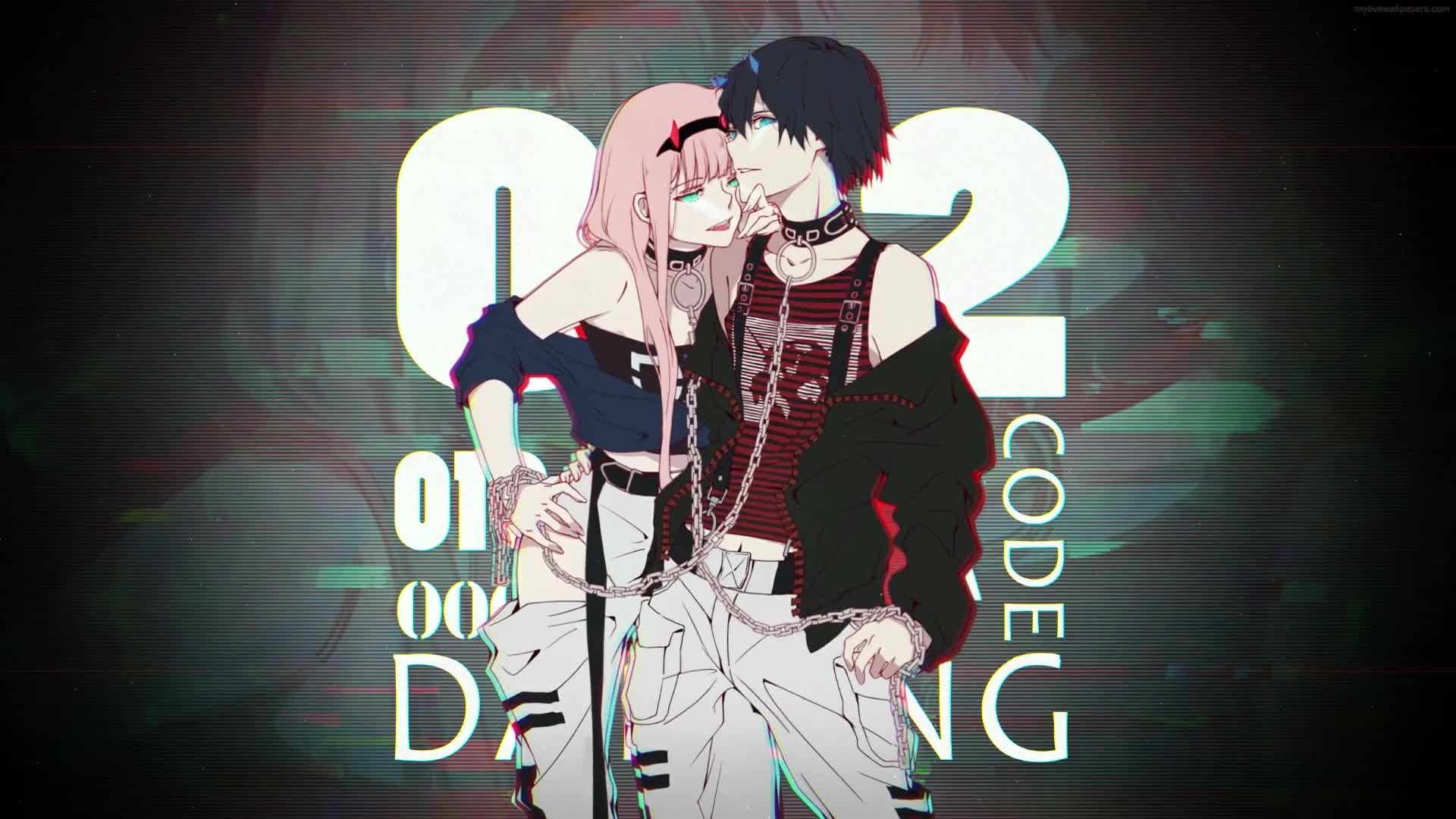 PC Zero Two and Hiro Live Wallpaper Free