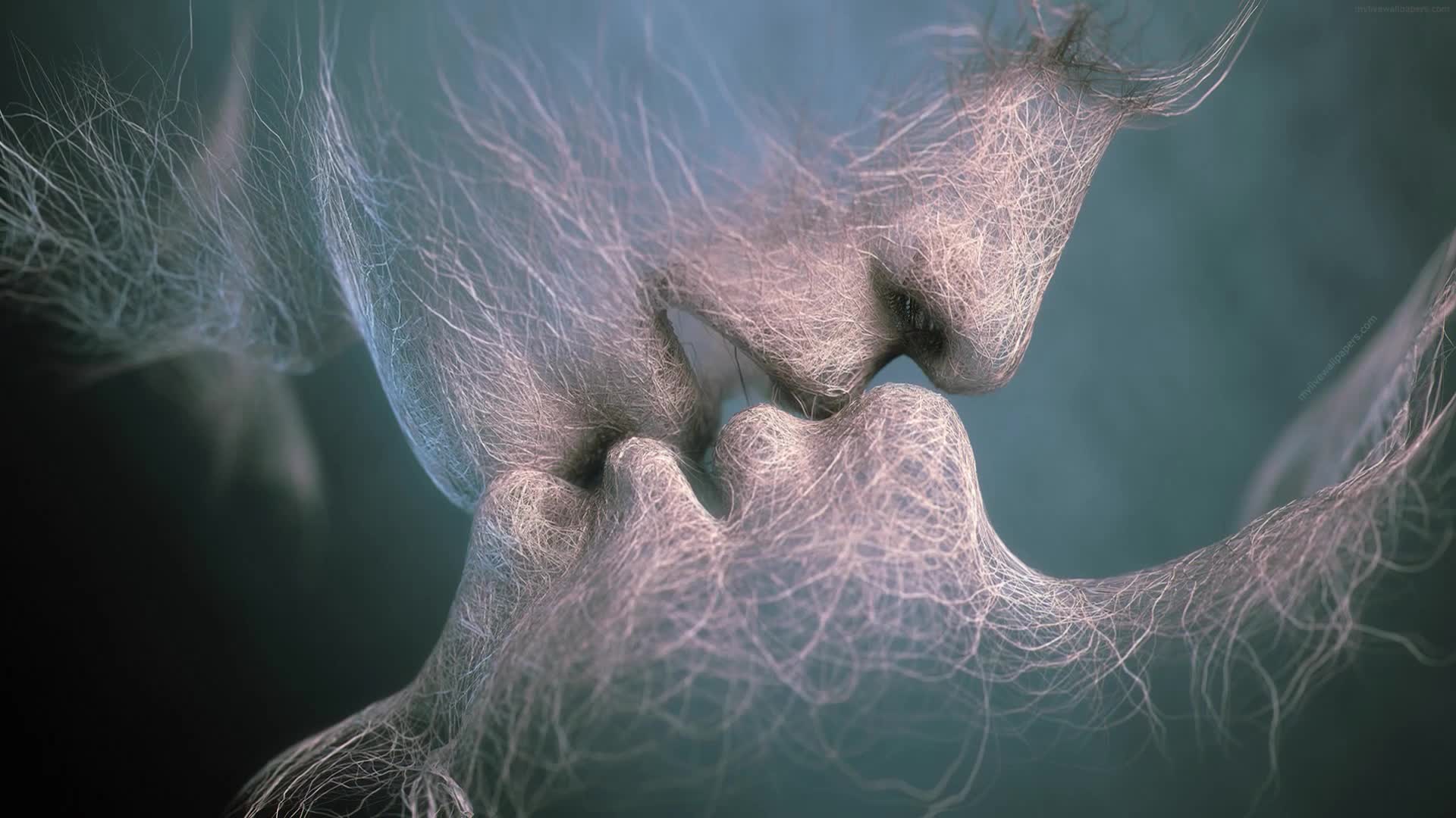 PC Wire Kiss Abstract Live Wallpaper Free