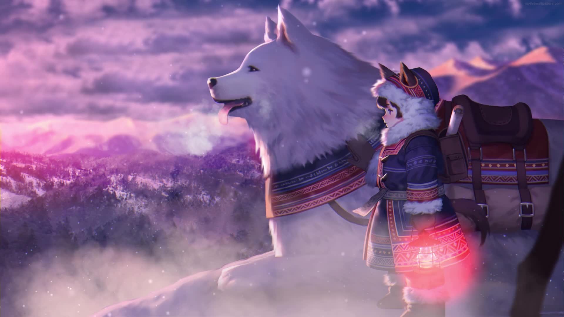 PC White Pet Dog Live Wallpaper Free