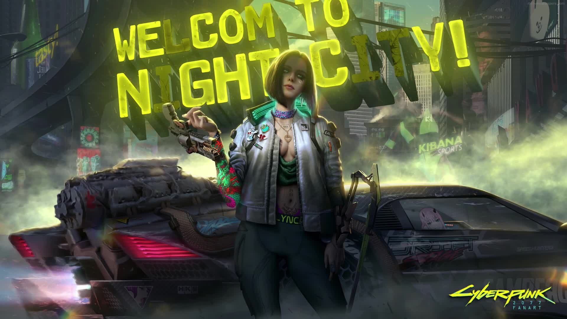 PC Welcome to Night City Live Wallpaper Free