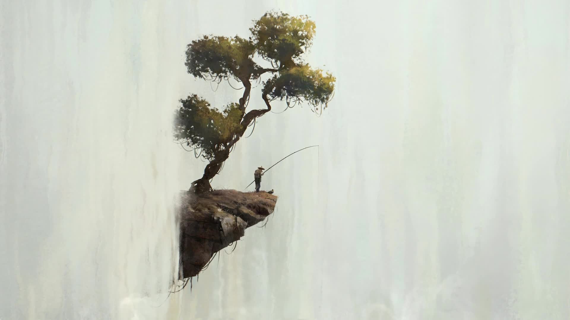 PC Waterfall Fishing Live Wallpaper Free