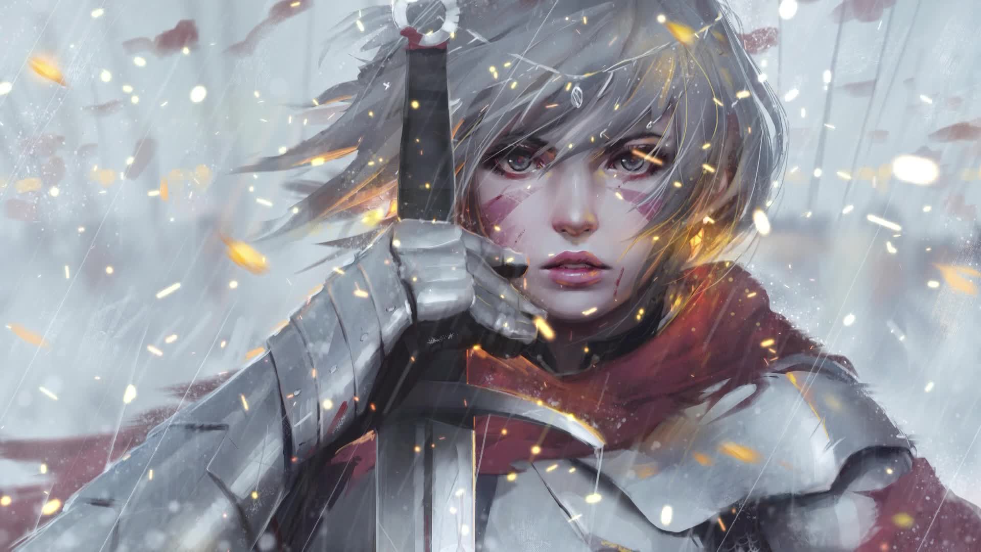 PC Warrior Embers Live Wallpaper Free