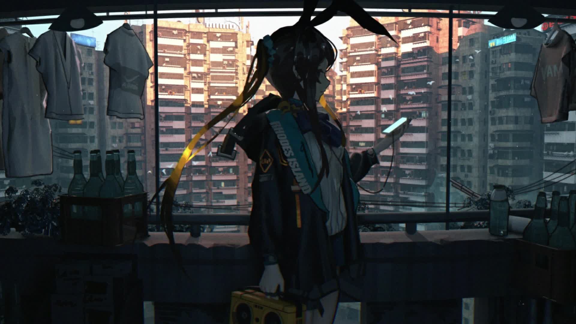 PC Amiya in Apartment Arknights Live Wallpaper Free