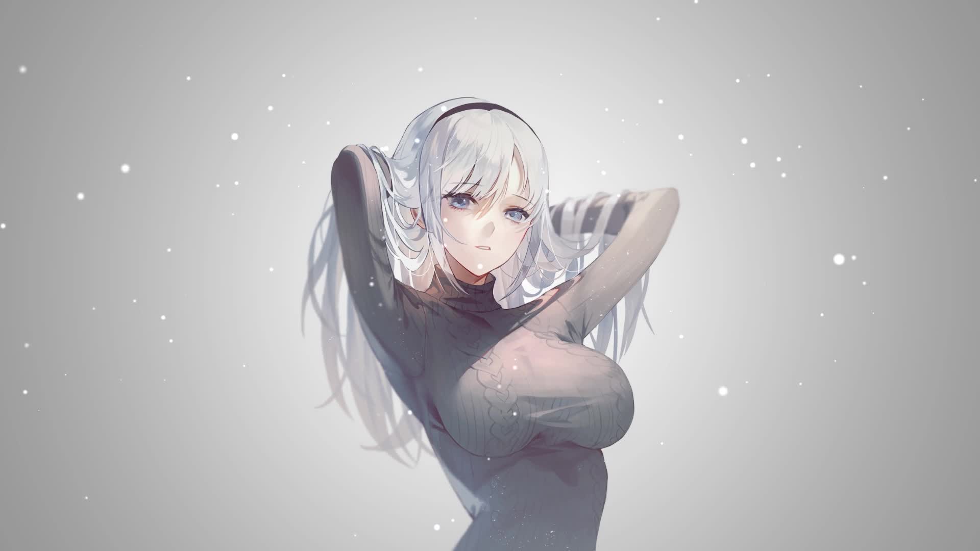 PC Sweater Girl Snow Live Wallpaper Free