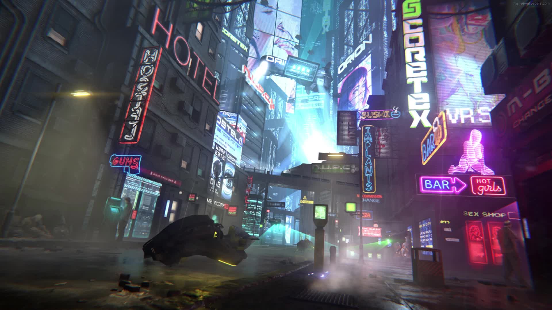 PC Sin Cyberpunk City Live Wallpaper Free