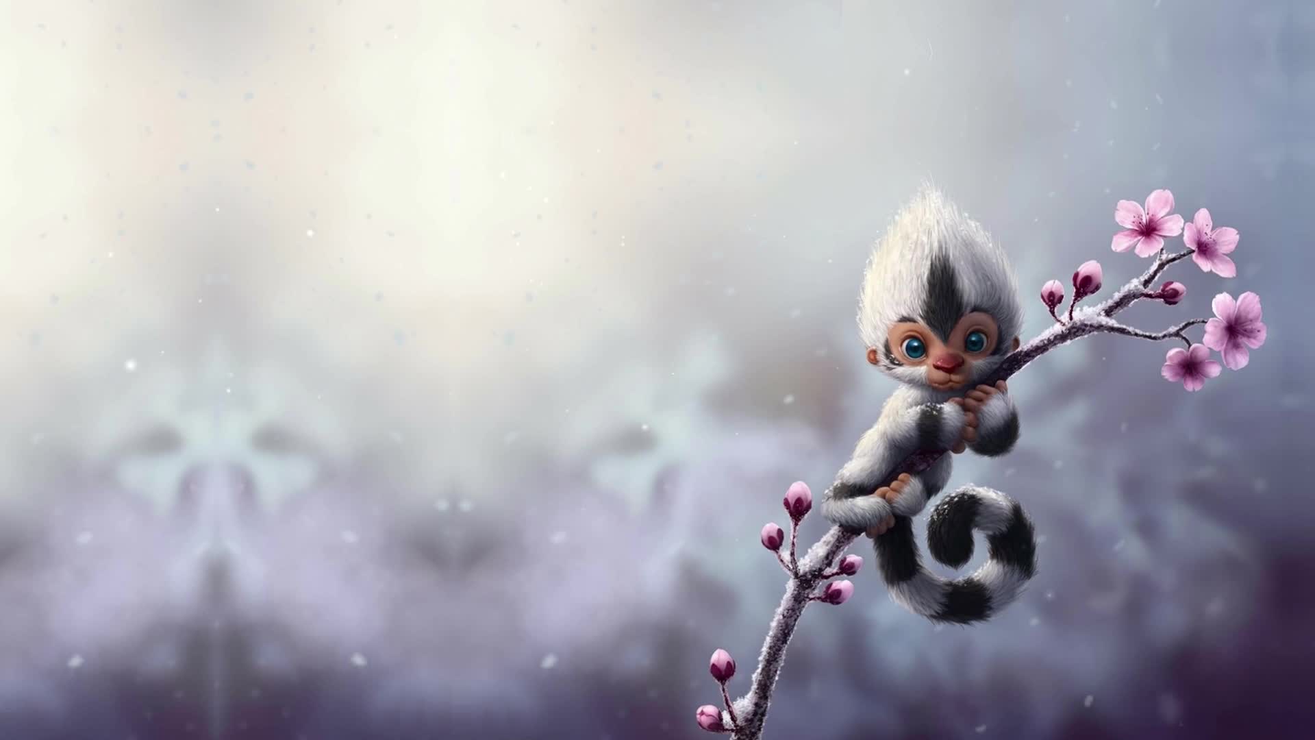 PC Cute Monkey Live Wallpaper Free