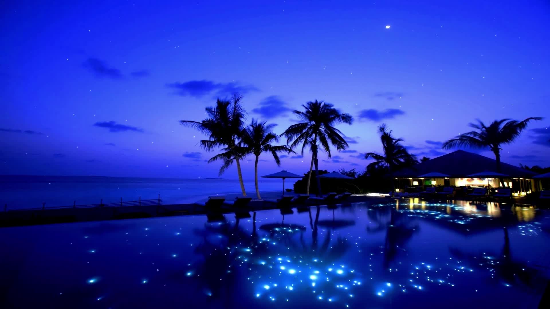 PC Nightfall Tropical Resort Live Wallpaper Free