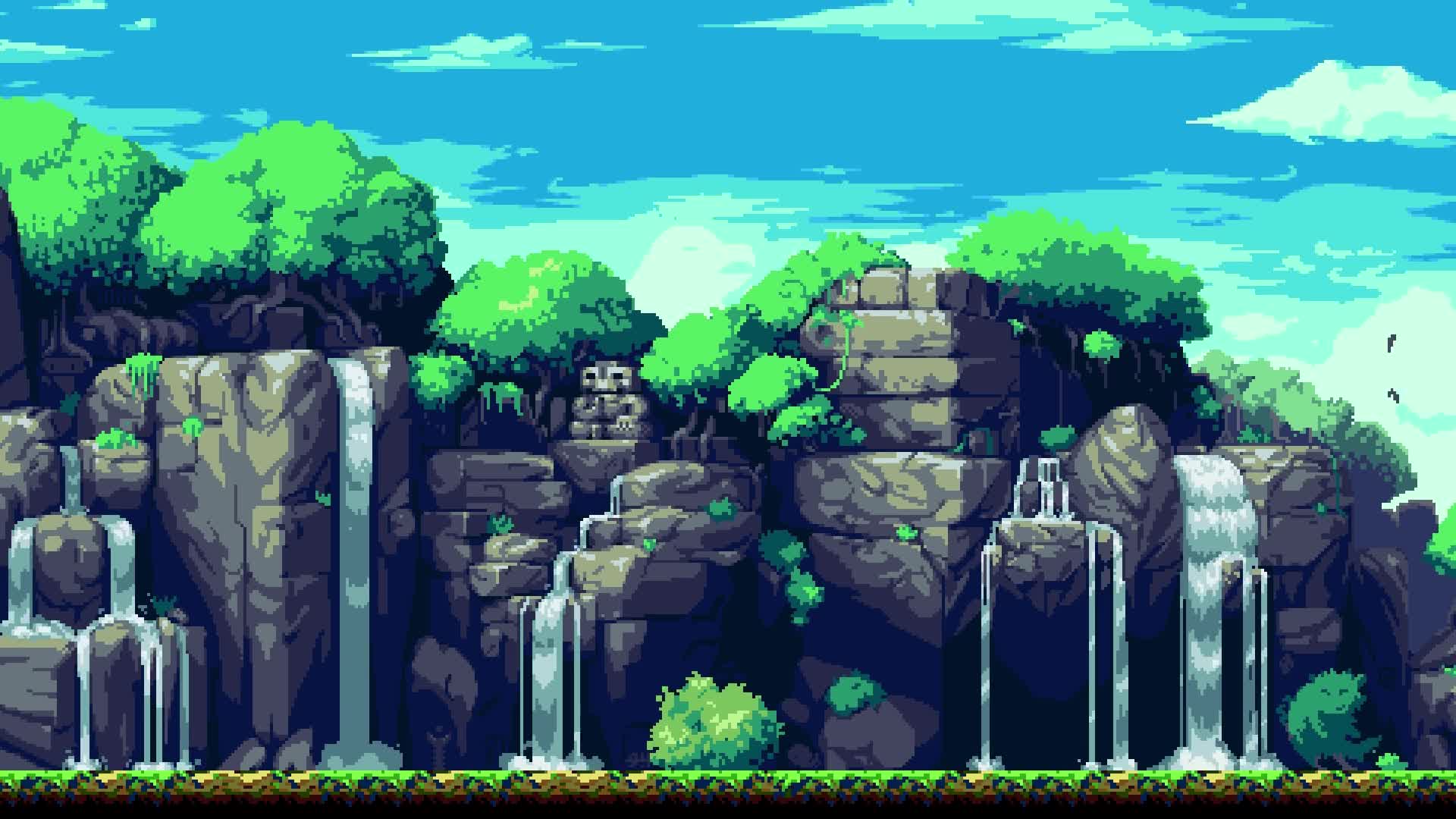 PC Pixel Waterfall Live Wallpaper Free