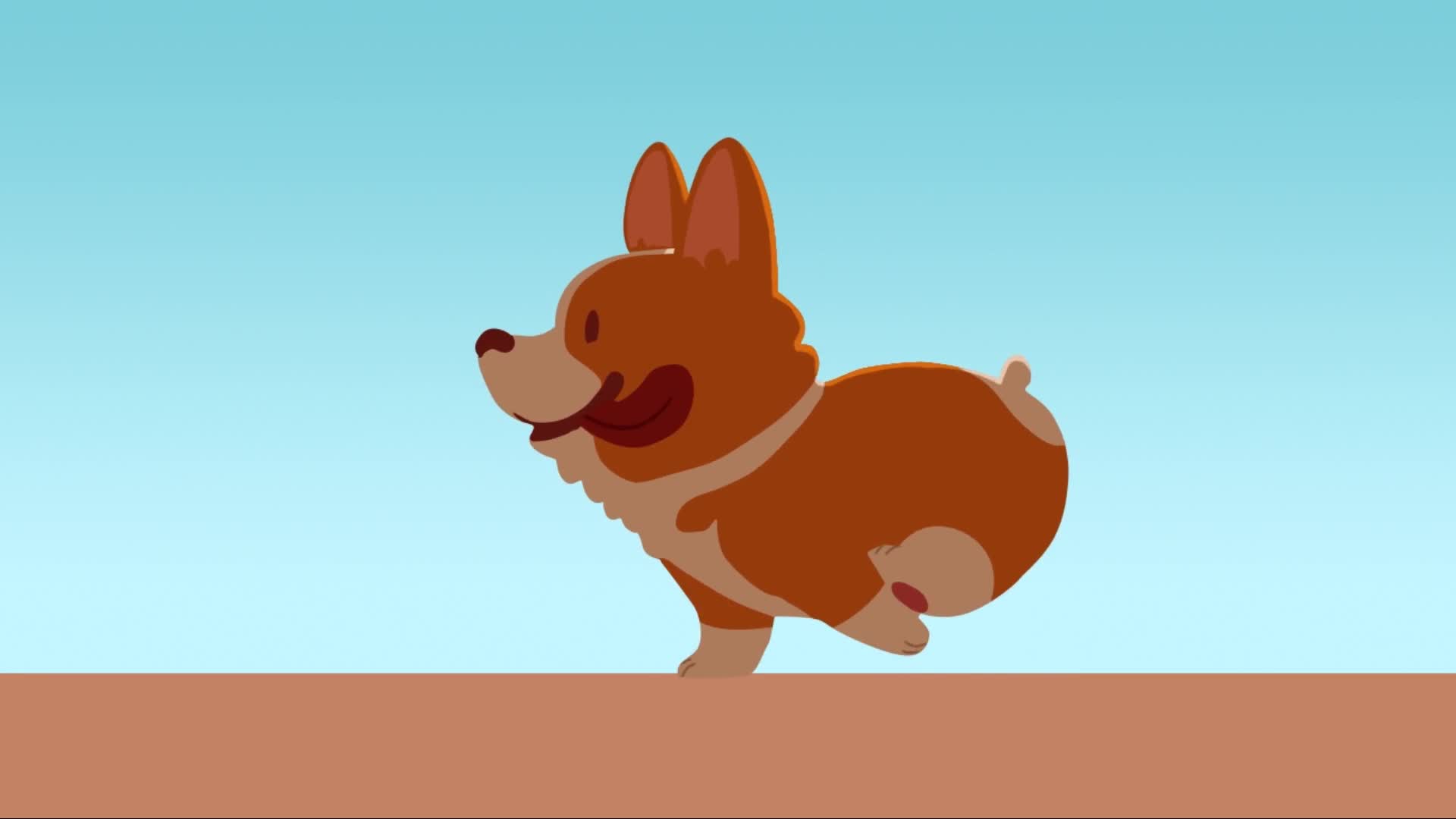 PC Cute Corgi Run Live Wallpaper Free