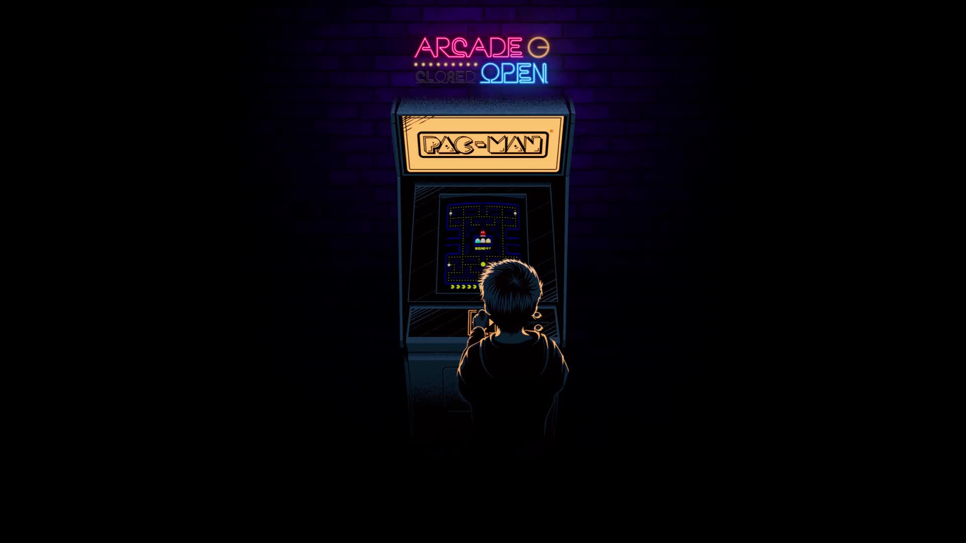 PC Retro Pac Man Arcade Live Wallpaper Free